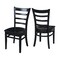 International Concepts Set of 2 Emily Side Chairs, Black C46-617P - alternate 8